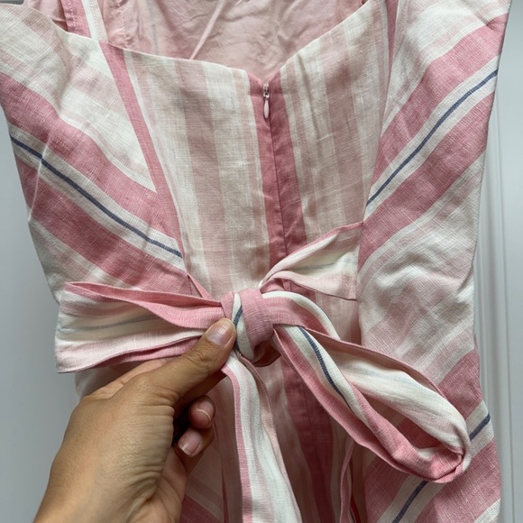 Parker Pink and White Striped Mini Dress - Picture 9 of 11